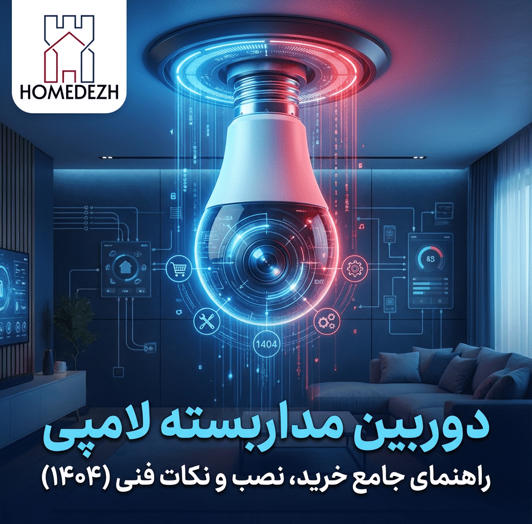 دوربین مداربسته لامپی؛ راهنمای جامع خرید، نصب و نکات فنی (۱۴۰۴)